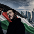 Composite Image of Massive Attack, Palestine Flag, Singapore