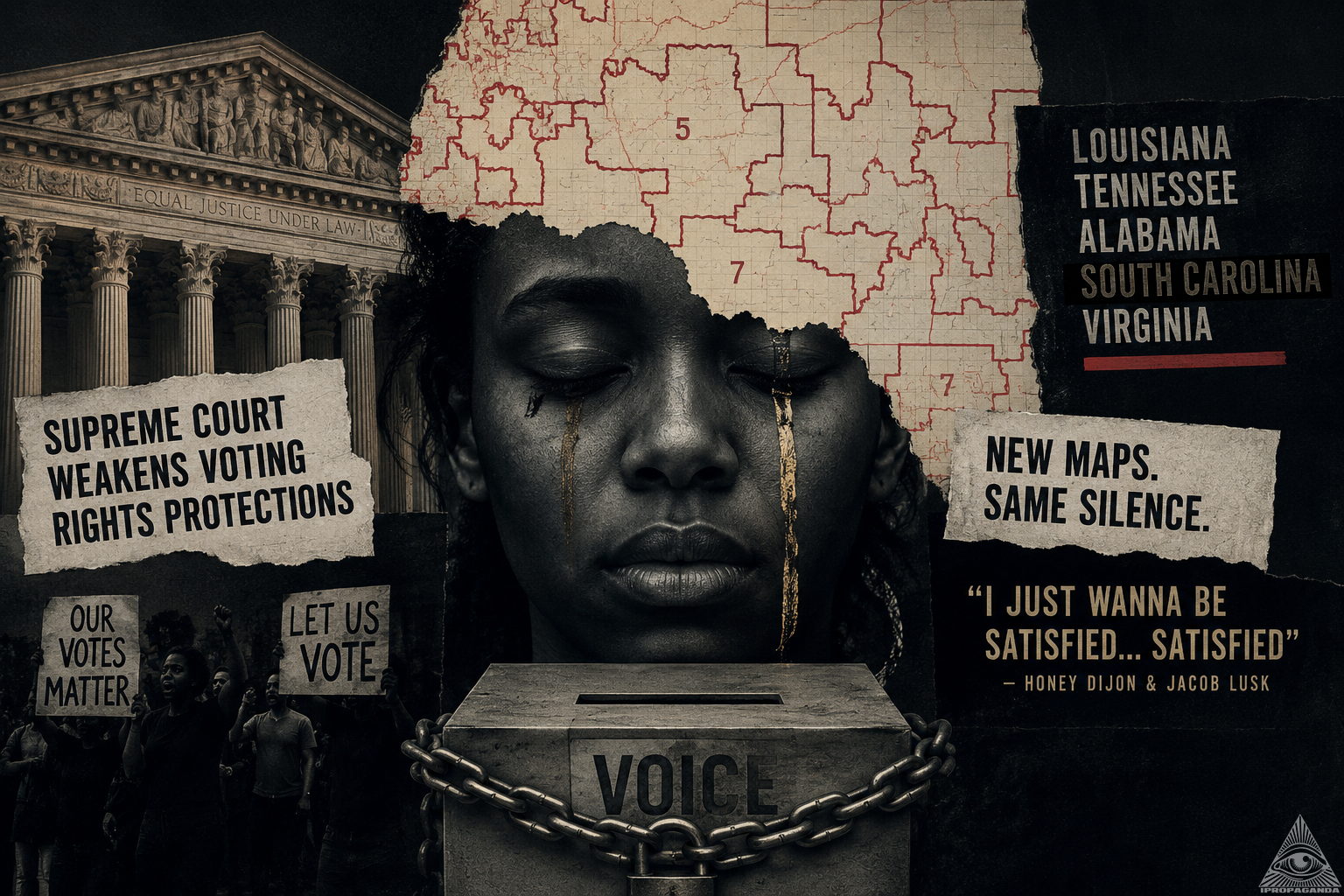 Composite Image of Voter Suppression