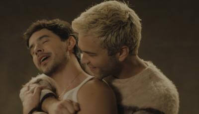 David Archuleta in embrace with dancer