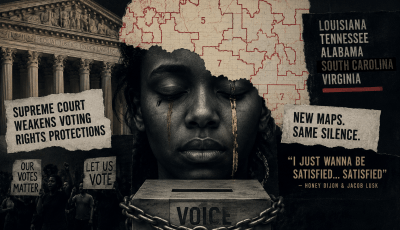 Composite Image of Voter Suppression